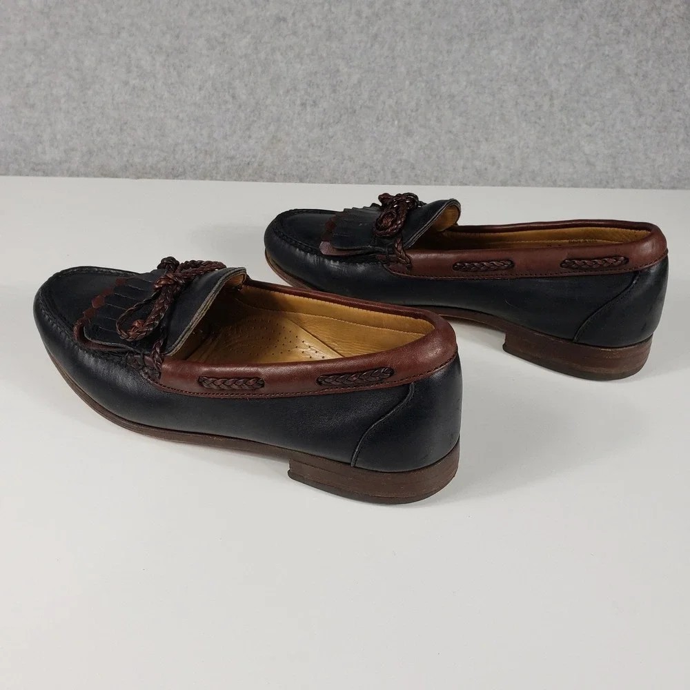 Allen Edmonds Mens‎ Loafers 7 D Black Leather Tassel Dress Shoes Business Casual
